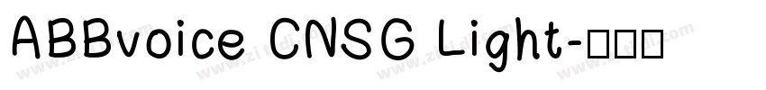 ABBvoice CNSG Light字体转换